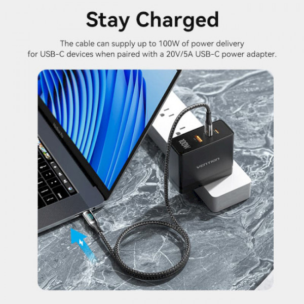 Фото - Кабель синхронізації даних Vention USB3.1 Type-C M-M, 1.2m (TAYBAV)