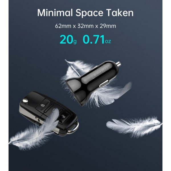 Фото - Автомобильное зарядное устройство Choetech 40W 2 USB-C Black (TC0008-BK)