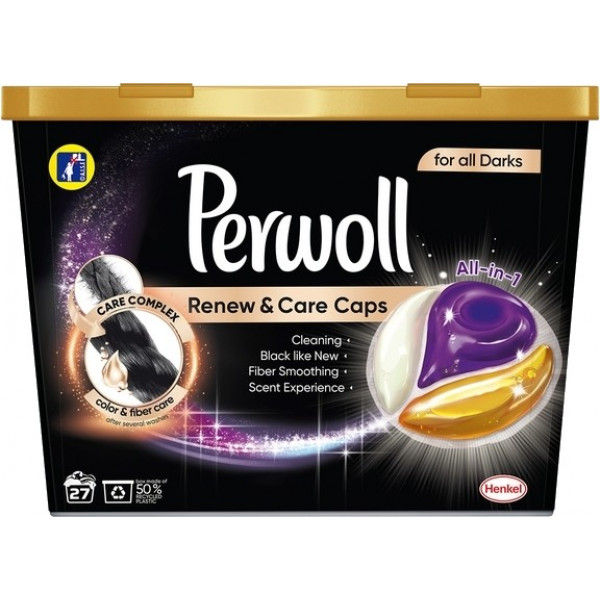 Фото - Капсулы для стирки Perwoll д/темных и черных вещей 27шт