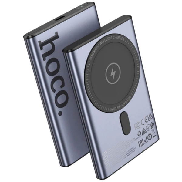 Фото - Батарея мобильная HOCO Q32 Bird PD20W Magnetic Wireless (5000 mAh) Metal Grey (714869)