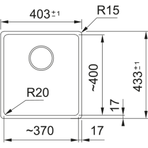 Фото - Мийка кухонна Franke Maris 403х433х200 мм MRG 110-37 чорний матовий (125.0701.774)