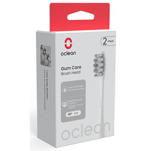 Фото - Насадка для зубної щітки Oclean Brush Head Gum Care- 2 pack White (6970810554212)