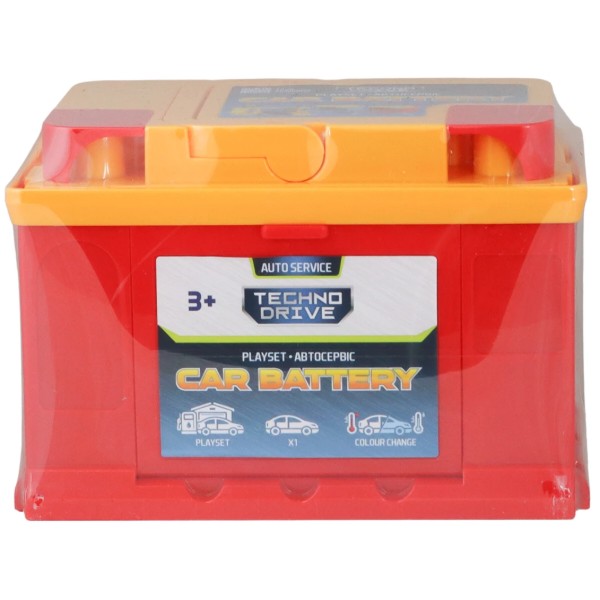 Фото - Ігровий набір TechnoDrive CAR BATTERY - АВТОСЕРВІС З МІНІ-МОДЕЛЮ ЗМІНИ КОЛІР в асортименті (SK-121SKS)