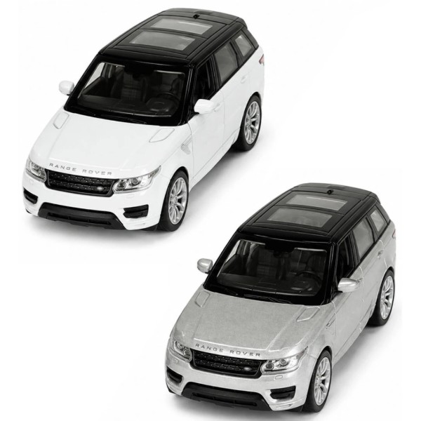 Фото - Колекційний легковий транспорт TechnoDrive LAND ROVER RANGE ROVER SPORT (сірий, білий) в асортименті (26014W)