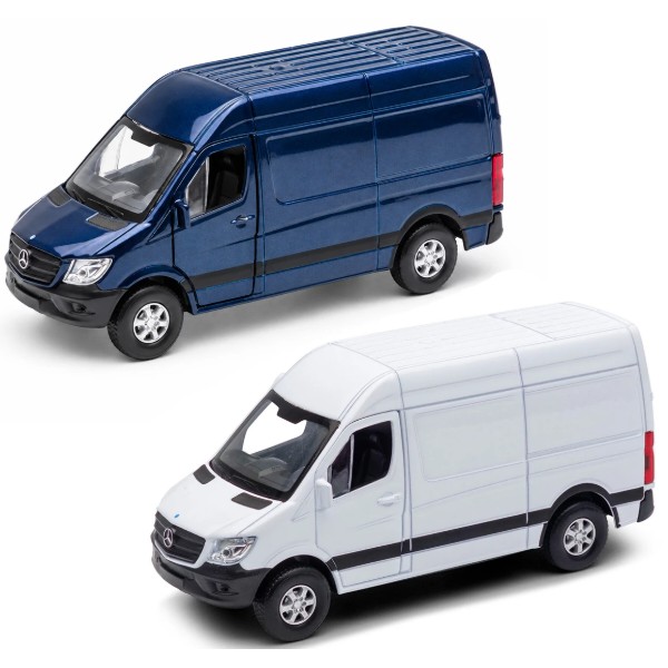 Фото - Колекційний легковий транспорт TechnoDrive MERCEDES-BENZ SPRINTER PANEL VAN (білий, синій) в асортименті (26022W)