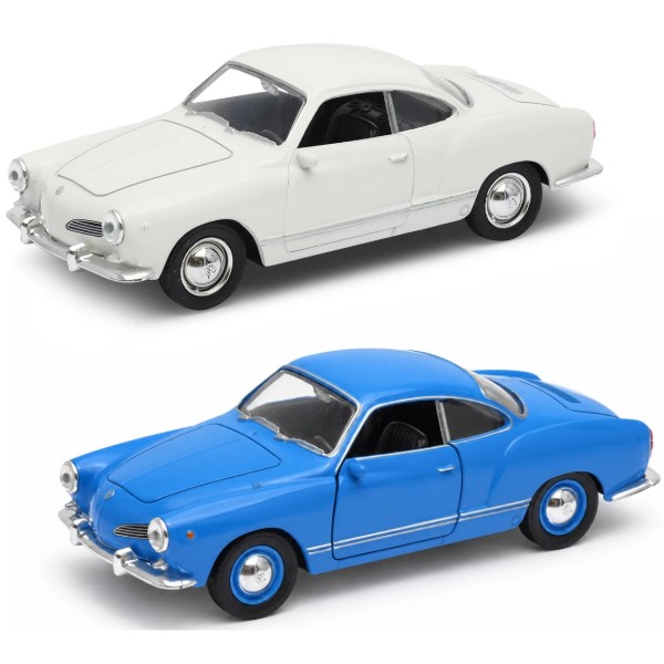 Фото - Колекційний легковий транспорт TechnoDrive VOLKSWAGEN KARMANN GHIA COUPE (синій, білий) в асортименті (26028W)