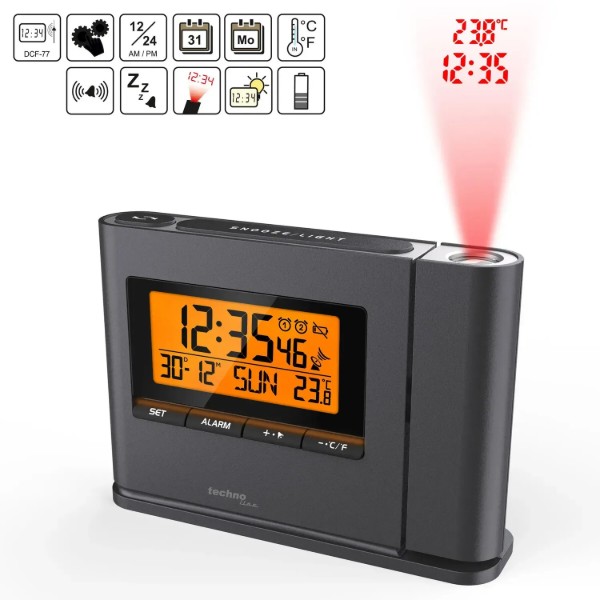 Фото - Настільний годинник Technoline WT519 Anthracite