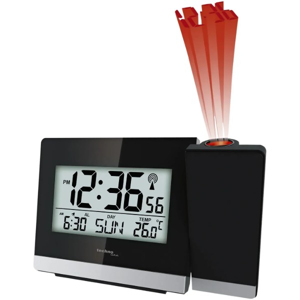 Фото - Проекційний годинник Technoline Black (WT536)
