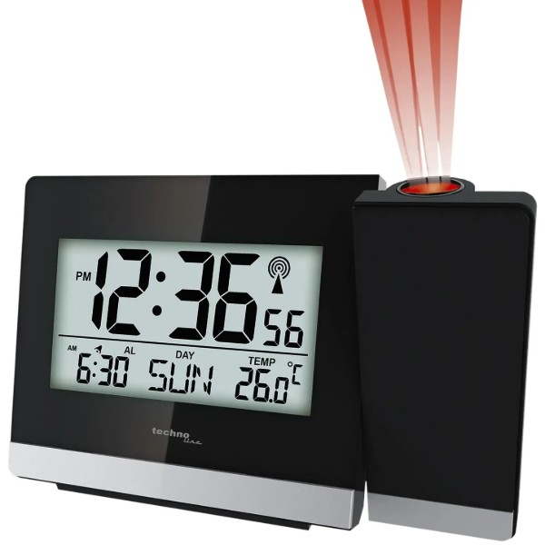 Фото - Проекційний годинник Technoline Black (WT536)