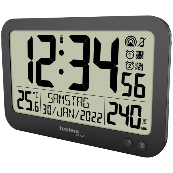 Фото - Настінний годинник Technoline WS8026 Black