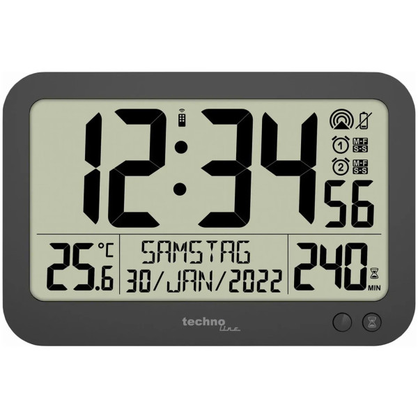 Фото - Настінний годинник Technoline WS8026 Black
