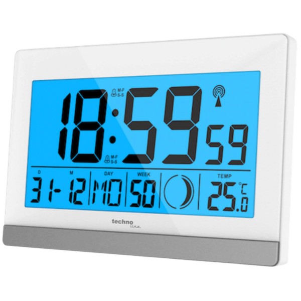 Фото - Настільний годинник Technoline WS8056 White/Silver