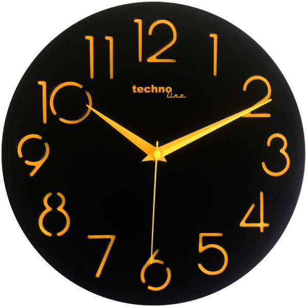 Фото - Настенные часы Technoline Black (WT7230)