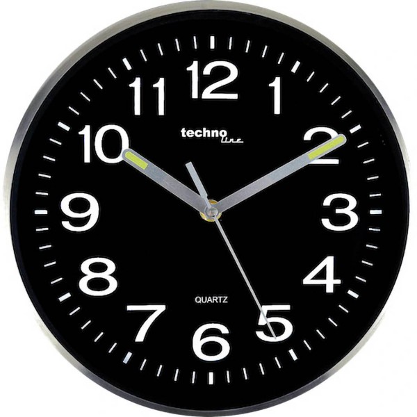 Фото - Настенные часы Technoline Black/Silver (WT7620)