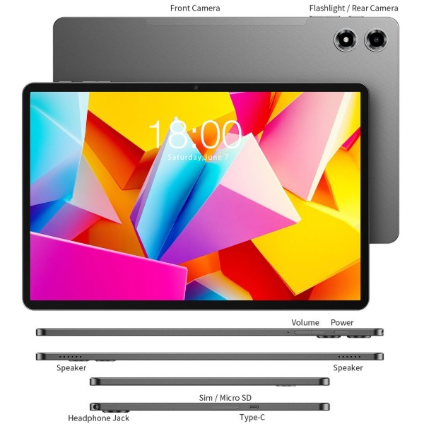 Фото - Планшет Teclast T50 Plus 11" 8/128GB LTE Grey