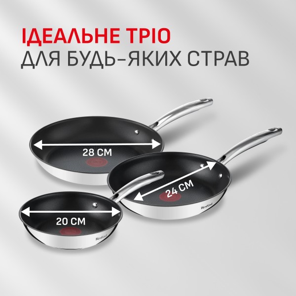 Фото - Набір сковорідок Tefal G732S335 Duetto+ 20/24/28 см