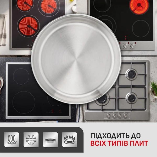 Фото - Набор посуды Tefal L896S453 Ingenio 4 пр. 22/24/28 см