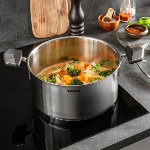Фото - Кастрюля Tefal E3284444 Space+ Emotion+ 20 см (2,7 л) с кр.