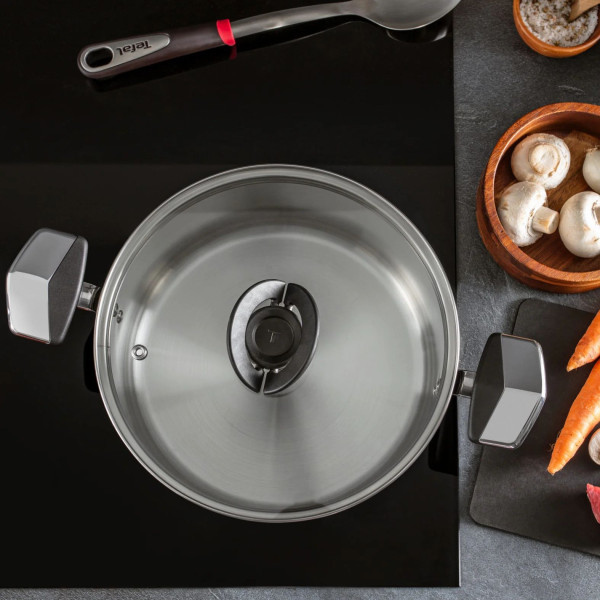 Фото - Кастрюля Tefal E3286145 Space+ Emotion+ 22 см (6,4 л) для пасты, с кр.