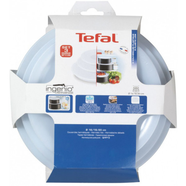 Фото - Кришка для посуду зі знімною ручкою Tefal L9019222 Ingenio пластик 16,18,20 см