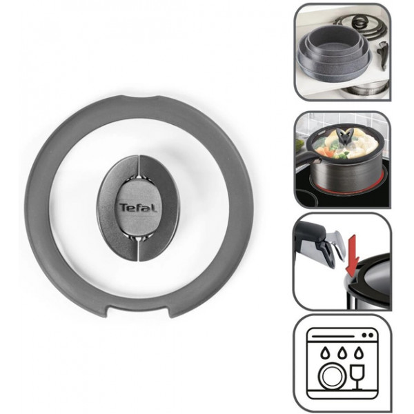 Фото - Кришка для посуду зі знімною ручкою Tefal L9846353 Ingenio 20 см