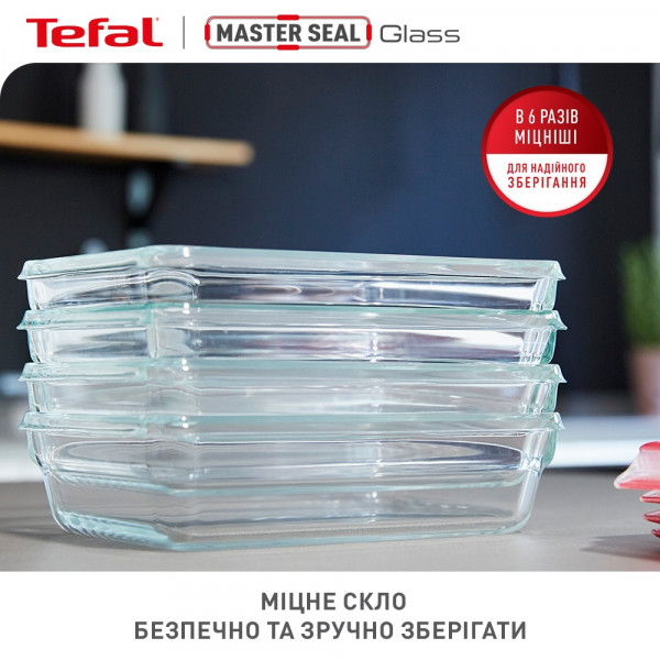 Фото - Набор емкостей для хранения Tefal N1050910 Master Seal 3 шт (0,45 л/ 0,8 л/ 2,0 л)