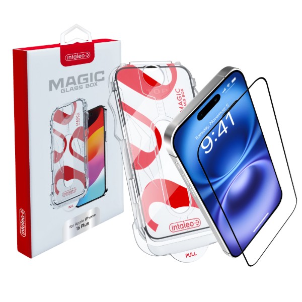 Фото - Захисне скло для смартфону Intaleo з аплікатором MagicBox for Apple iPhone 16 PLUS (4820266742928)