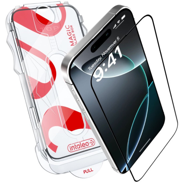 Фото - Захисне скло для смартфону Intaleo з аплікатором MagicBox for  Apple iPhone 16 PRO (4820266742911)