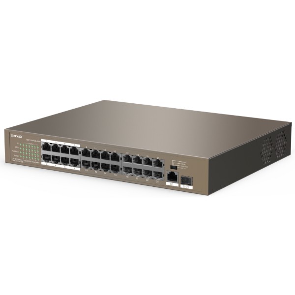 Фото - Коммутатор локальної мережі (Switch) Tenda TEF1126P-24-250W