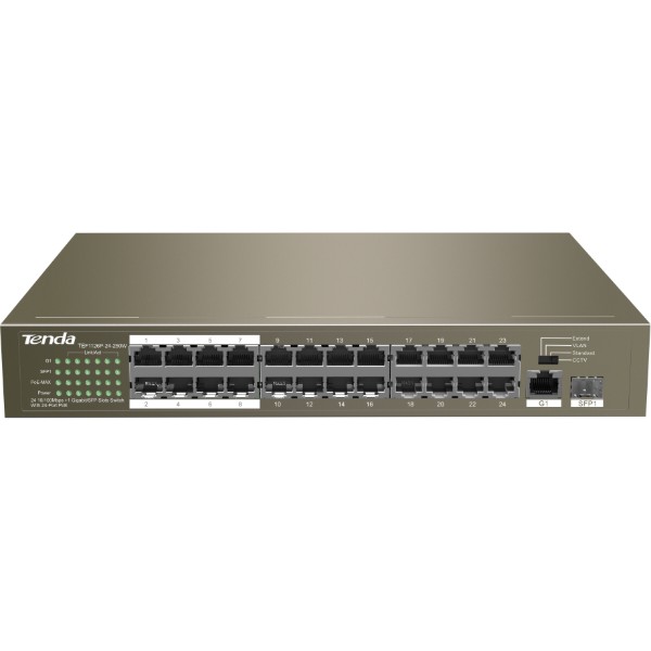 Фото - Коммутатор локальної мережі (Switch) Tenda TEF1126P-24-250W