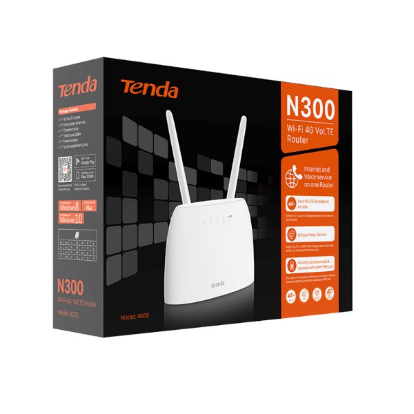 Фото - Маршрутизатор интернет WiFi4+4G Tenda 4G06