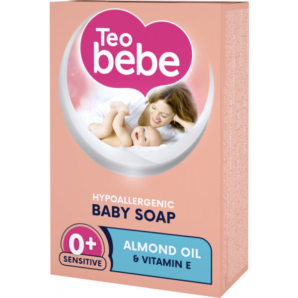 Фото - Мило кускове дитяче Teo Bebe Almond Oil Sensitive & vitamin E 75 г (3800024045257)