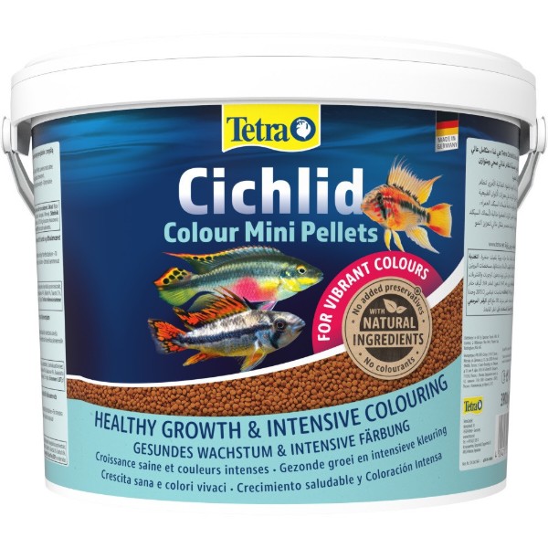 Фото - Корм для рыб Tetra Cichlid Colour Mini для небольших цихлид для яркости окраски гранулы 10 л (4004218811799)