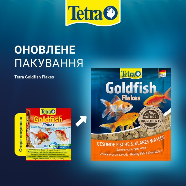 Фото - Корм для рыб Tetra Goldfish Flakes для золотых в хлопьях 12 г (4004218766389)