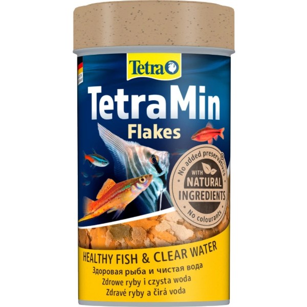 Фото - Корм для рыб Tetra Min Flakes для тропических аквариумных в хлопьях 100 мл (4004218760936)