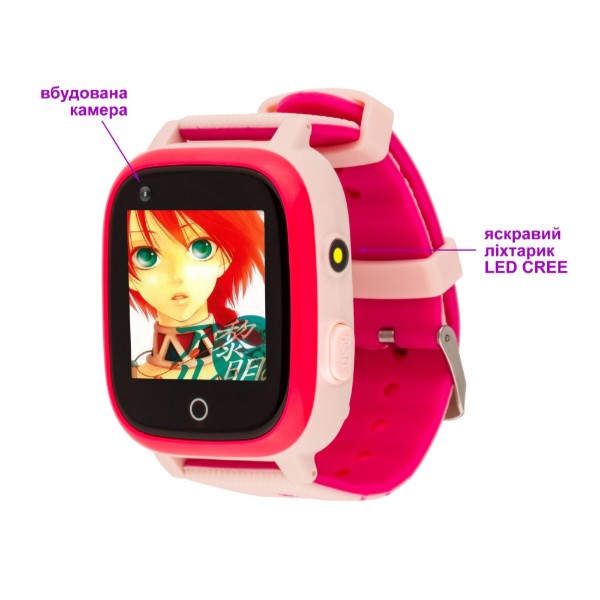 Фото - Детские часы AmiGo GO005 4G WIFI Thermometer Pink