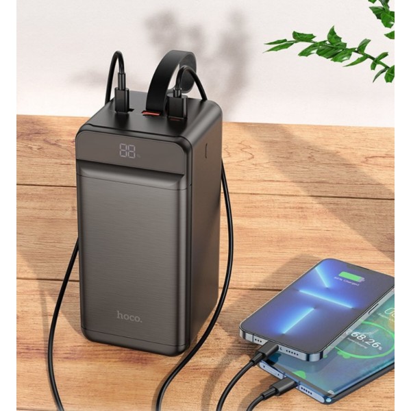 Фото - Батарея мобильная HOCO DB61 Jade 22.5W + LED 90000 mAh Black (715031)