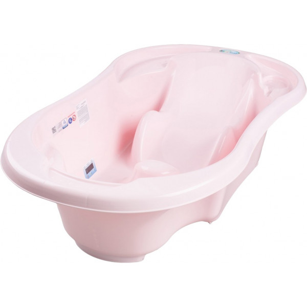 Фото - Детская ванночка Tega Baby Комфорт с термометром 2 в 1 анатомическая Светло-розовая (TG-011-104)