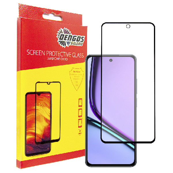 Фото - Захисне скло для смартфону DENGOS for Realme C67 Black Full Glue (TGFG-340)