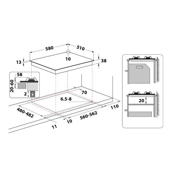 Фото - Варочная панель газовая Whirlpool TGML661NB