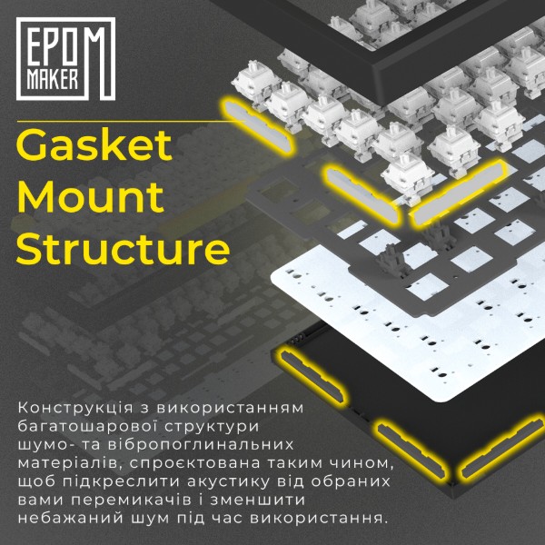 Фото - Клавіатура бездротова ігрова EPOMAKER TH80 SE Flamingo Switch Hot-Swap RGB Black (TH80-SE-B-F)