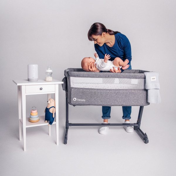 Фото - Кроватка детская прямоугольная Lionelo Theo Grey Stone Natural