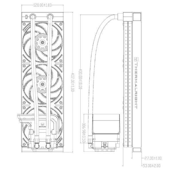 Фото - Водяна система охолодження Thermalright Wonder Vision 360 Turbo ARGB White