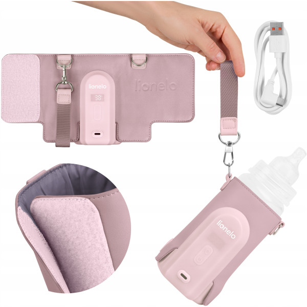Фото - Підігрівач дитячих пляшечок дорожній Lionelo THERMUP GO EVO PINK MIST