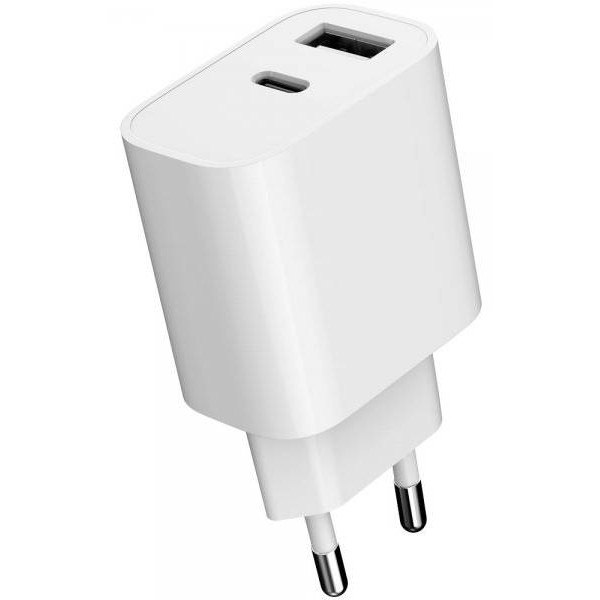 Фото - Мережевий зарядний пристрій Gembird 1xUSB-A+1xUSB-C 5V/2.4A 12W (TA-UC-2AC12-01)