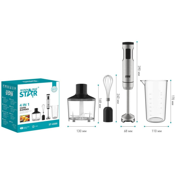 Фото - Блендер погружной WinningStar WNNGS-ST-6500-SL Silver