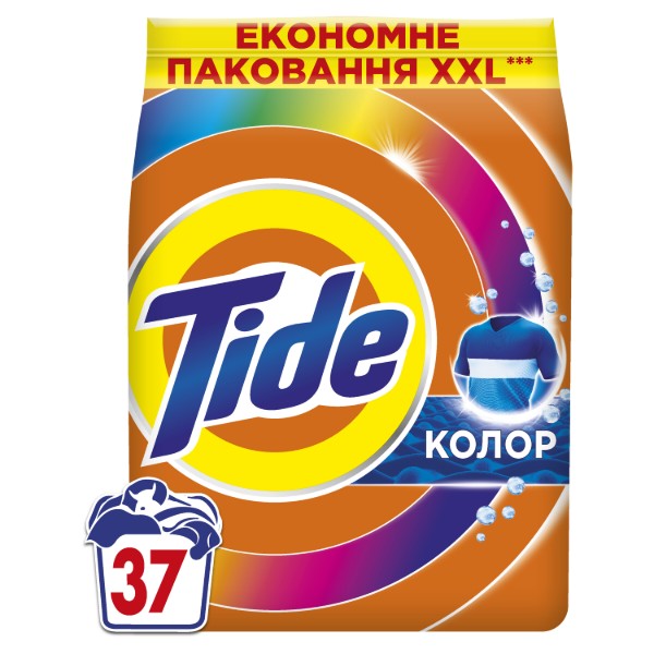 Фото - Пральний порошок Tide Аква-Пудра Color 37 циклів, 5 кг Фото - Пральний порошок Tide Аква-Пудра Color 37 циклів, 5 кг