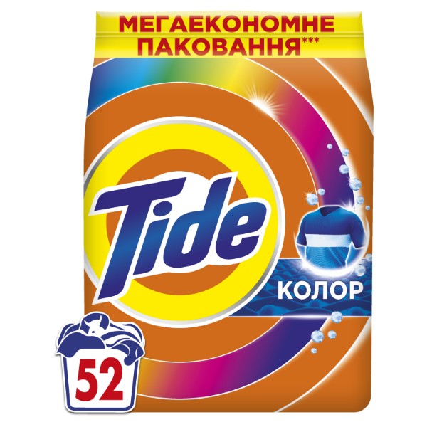 Фото - Стиральный порошок Tide Аква-Пудра Color 52 цикла, 7.1 кг