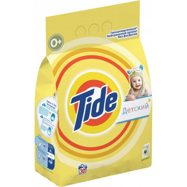 Фото - Пральний порошок Tide Дитячий 4,5 кг Автомат Фото - Пральний порошок Tide Дитячий 4,5 кг Автомат