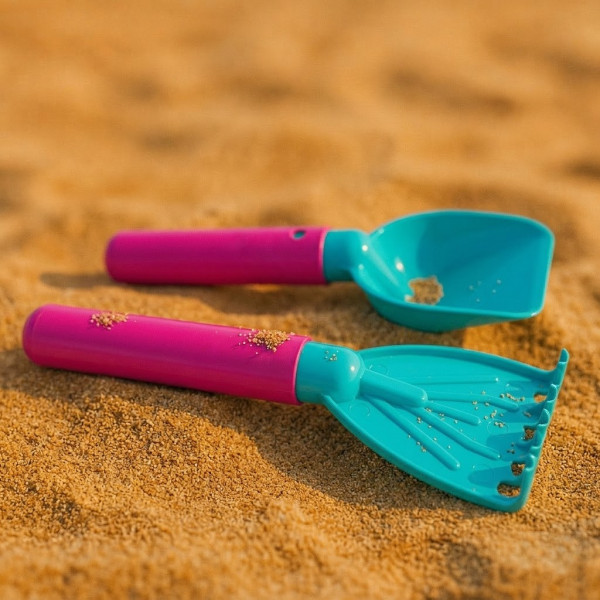 Фото - Набір для гри в пісочниці Tigres Лопатка та граблі маленькі в асортименті (39646)